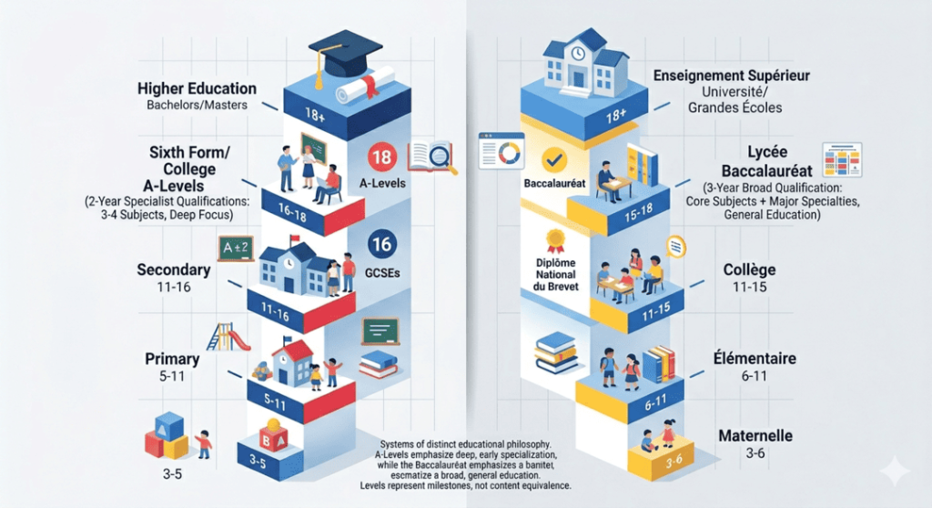 Équivalence des diplômes : GCSE, A-Levels et Baccalauréat