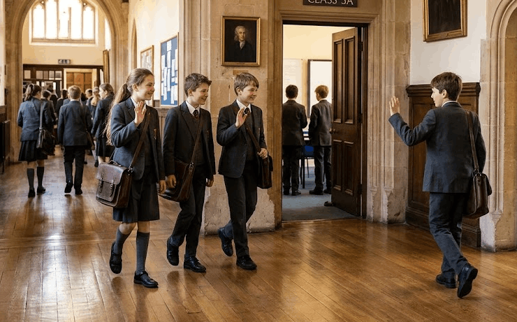 profils d’élèves sont faits pour un internat en Angleterre